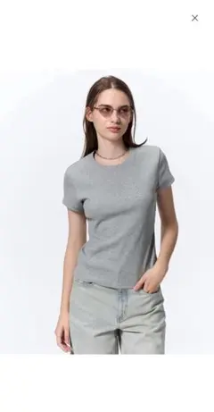 【美品】GU リブT レディース　XL