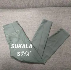 SUKALA(スカーラ)バイカラーアシンメトリーレギンス ワインレッド、M