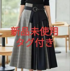 新品 タグ付き ファーファー アシンメトリー タックスカート 安室奈美恵さん着用のサムネイル