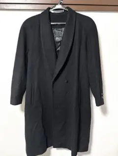 美品 カシミヤ100% ダブルコート ロング 日本製 黒 BELTA BUONO