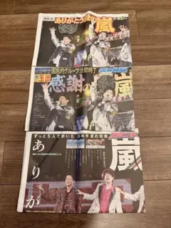 ‼️嵐・活動休止発表日新聞・3部セット‼️ 激レア‼️嵐・活動休止発表日新聞・3部セット‼️ - メルカリ