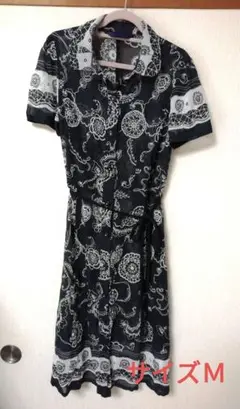 半袖シャツワンピース　黒　BELLE PONETTI