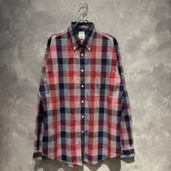 【送料無料】USA古着 Brooks Brothersチェック長袖シャツ