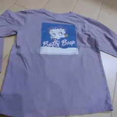 値下げ❗️Betty Boop 　薄手長袖カットソー 130 薄紫