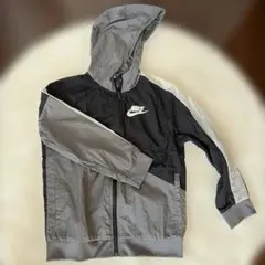 NIKE ウィンドブレーカー フーデッドジャケット ブラック/グレー S
