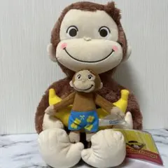 おさるのジョージ　赤いほっぺ　Ｌぬいぐるみ バナナ　ほか　2点セット