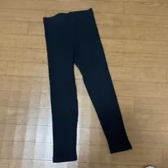 【美品】UNIQLO 10分丈 リブレギンス ブラック 110