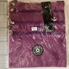 新品未使用 ショルダーバッグ サコッシュ パープル 薄型軽量 ポケット多く便利B