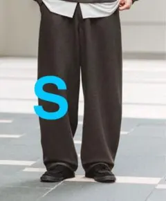 ユニクロユー ブラッシュドスウェットワイドパンツ S ブラウン UNIQLO U