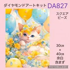 DA827★ダイヤモンドアートキット★スクエアビーズ