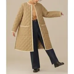 トラディショナルウェザーウェア別注アークリーロングキルティングコート36L-XL