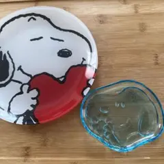 新品未使用　非売品　スヌーピー　ガラスプレート2枚セット