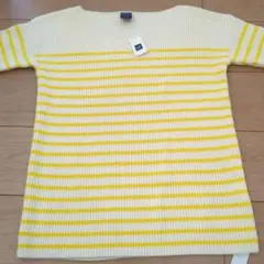 GAP　ギャップ　レディース　ボーダーセーター　イエロー　Mサイズ（表記S）