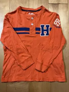 キッズ　トミーヒルフィルガー　トップス　長袖　オレンジ　ロンT 春物