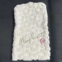 【Mary Quant】 花柄ポーチ ホワイト(タオル生地)