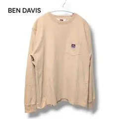 BEN DAVIS WEGO別注 ロンTシャツ ポケット 長袖 ベージュ M
