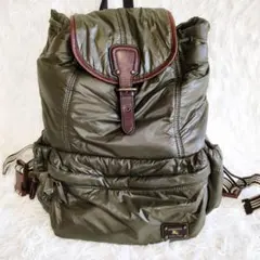 BURBERRY BLUELABEL カーキ ホースロゴ プレート バックパックのサムネイル