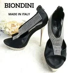 【BIONDINI】 ビオンディーニ ラインストーン サンダル 38 新品未使用のサムネイル
