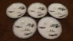 古伊万里 伊万里 染付 輪華皿 ６寸皿 蔵出し ５客