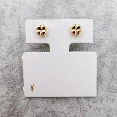 K18 クローバー ぷっくりピアス