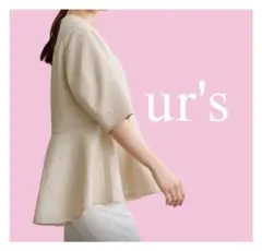 ur's ふくれジャガードペプラムトップスのサムネイル