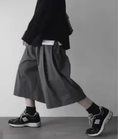 remer　ルーズサイドプリーツワイドガウチョパンツ gaucho PT