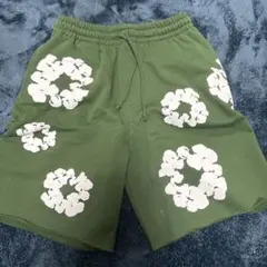 デニムティアーズ フラワープリントショートパンツ S
