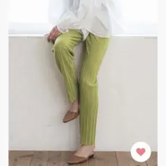 coca ランダムプリーツゆるレギンス グリーン Mサイズ