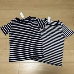 レディース　Mサイズ　カットソー　ストライプ 半袖Tシャツ 2枚セット半袖　夏服
