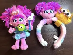USJ カチューシャ アビー ゾーイ　ぬいぐるみキーホルダーセット