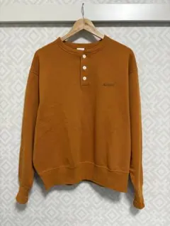 Healthknit ボタン付きトレーナー M オレンジ