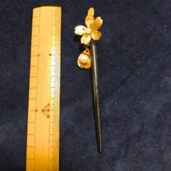 和風 髪飾り かんざし 桜 パール調