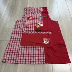 SESAME STREET エルモ エプロン チェック柄のサムネイル