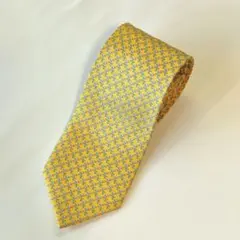 FENDI（フェンディ）】ネクタイ ズッカ柄 幾何学模様 イエロー 黄色