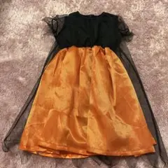 オレンジと黒のハロウィンコスプレ衣装