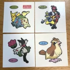 ポケモンパン　デコキャラシール　ロイ＆黄色いルカリオ　マスカーニャ　ポッポ　他