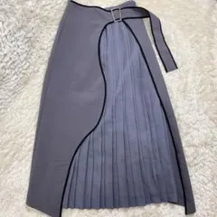 UNITED TOKYO アートカット　プリーツ　ラップスカート　Aライン　変形