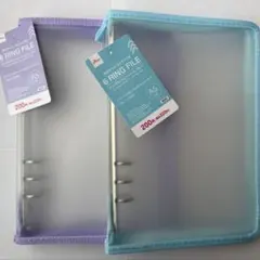 【新品】ダイソー A5 6リングファイル シール帳 バインダー 2点セット