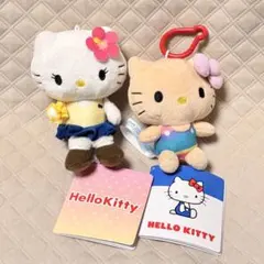 ハローキティ 2個セット XOXO ギャル マスコット　カラビナ ぬいぐるみ