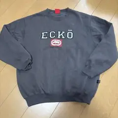 ECKOエコー濃いグレー長袖トレーナーLL肩幅51身幅61着丈69