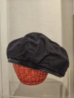 ベレー帽キャップ 綿100% ブラック