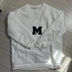 白　裏起毛　トレーナー