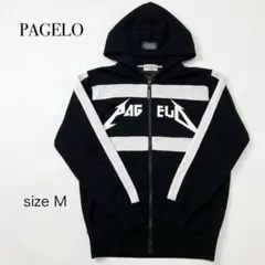 PAGELO 黒 メッシュ ジップアップパーカー ジャージ Mのサムネイル