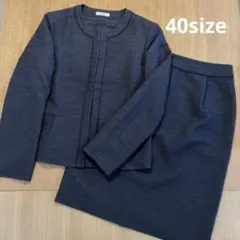 ノーリーズ NOLLEY'S セットアップスーツ ネイビー 40 + スカート