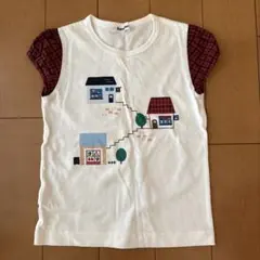 ファミリア Tシャツ 120cm チェック 半袖