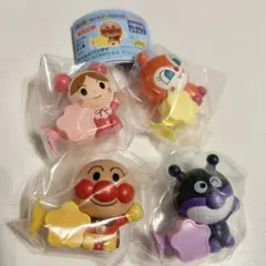 【新品】アンパンマン　ピタピタくっつくマスコット　 4種セット