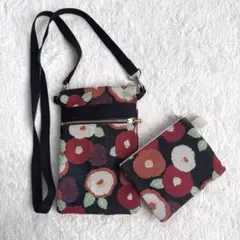 花柄 ミニショルダーバッグ&ポーチ
