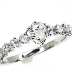 Pt900 ハートシェイプダイヤ ダイヤモンドリング 2.6g 0.238ct - メルカリ