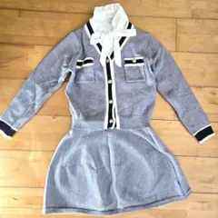 SHEIN ニットセットアップ×ブラウス