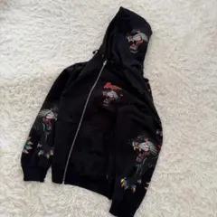 【希少】Supreme パンサー刺繍 ジップアップフーディ ブラック Lサイズのサムネイル